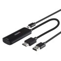 Lindy 43423 adapter kablowy 0,2 m USB Type-C HDMI + USB Type-C Czarny