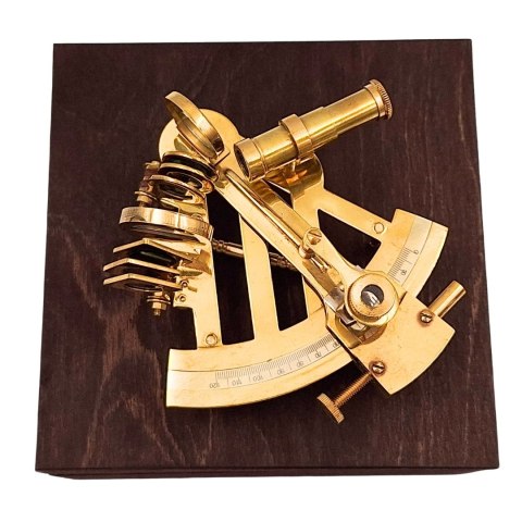 Sekstans Mosiężny w Drewnianym Pudełku - Prezent dla Żeglarza - NSWBA