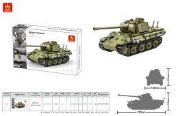 Zestaw Klocków Czołg Zielony 638el.