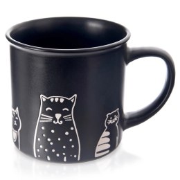 Kubek Ceramiczny Czarny Koty 500 ml ORION Odpowiedni do Zmywarki i Pojemny