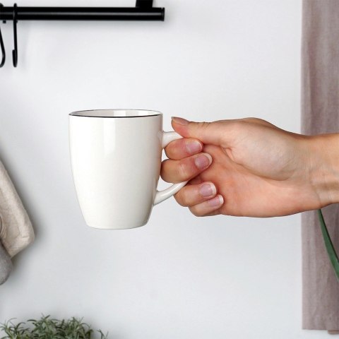 Kubek Porcelanowy Biały SIAKI COLLECTION 200 ml ze Złotym Rantem