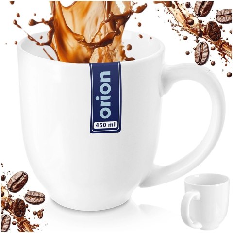 Kubek Porcelanowy 450 ml ORION Mona Biały Drugi Gatunek do Użytku Domowego