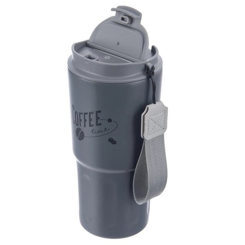 Kubek Termiczny 590 ml ORION TERMO Szary Coffee Time z Uchem Szczelny