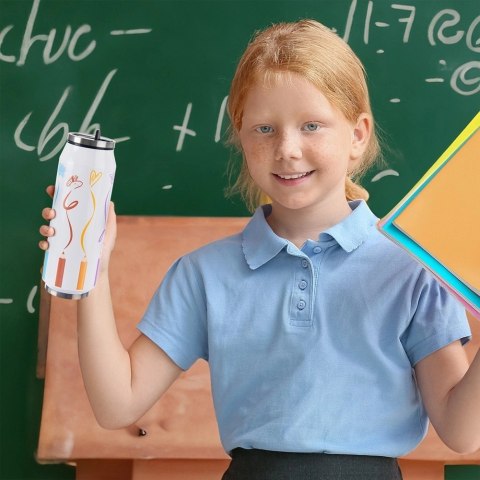 Kubek Termiczny Puszka 500 ml ORION Kolorowy Wzór Szczelny Próżniowy