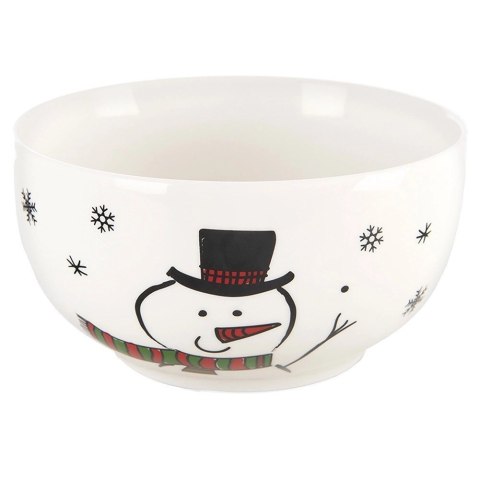 Kubek z Miseczką Porcelanowy 2 el. ORION Zima Bałwan Zestaw Śniadaniowy