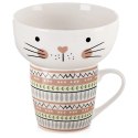 Kubek z Miseczką Porcelanowy 2 el. ORION Kot Zestaw Śniadaniowy