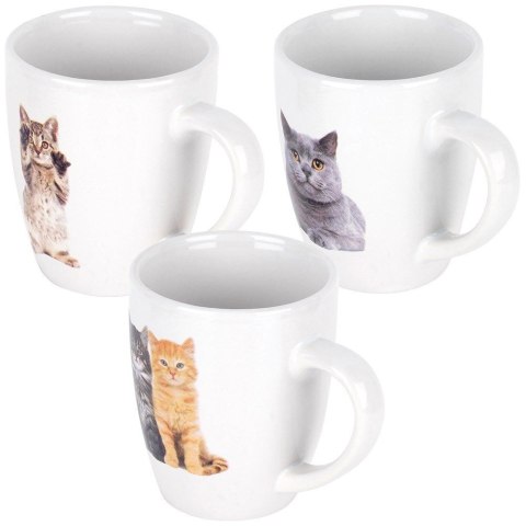 Kubki Ceramiczne Koty 220 ml 3 Szt. ORION do Zmywarki i Mikrofali