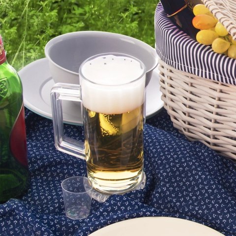 Kufel do Piwa Plastikowy 620 ml ORION Przezroczysty Stabilny