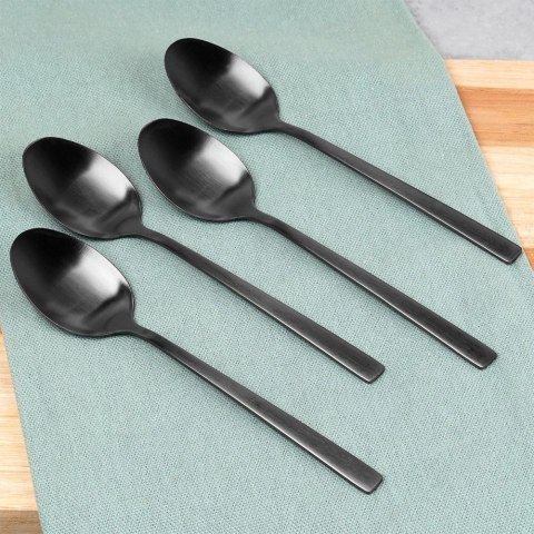Łyżeczki do Herbaty Stal Nierdzewna Czarne 4 Szt. 15 cm EXCELLENT HOUSEWARE