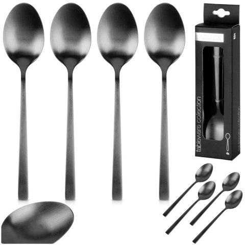 Łyżeczki do Herbaty Stal Nierdzewna Czarne 4 Szt. 15 cm EXCELLENT HOUSEWARE