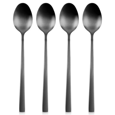 Łyżeczki Koktajlowe Stal Nierdzewna Czarne 4 Szt.18 cm EXCELLENT HOUSEWARE