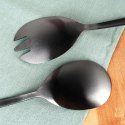 Łyżki do Sałatek Stal Nierdzewna Czarne 23,5 cm 2 Sztuki MONDEX