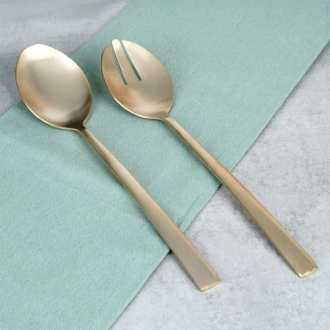 Łyżki do Sałatek Stal Nierdzewna Złote 25 x 5,5 cm 2 Szt. EXCELLENT