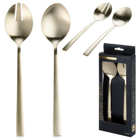 Łyżki do Sałatek Stal Nierdzewna Złote 25 x 5,5 cm 2 Szt. EXCELLENT