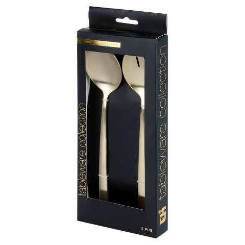 Łyżki do Sałatek Stal Nierdzewna Złote 25 x 5,5 cm 2 Szt. EXCELLENT