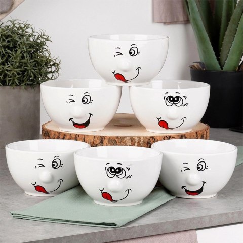 Miseczki Ceramiczne 13,5 cm 550 ml Zestaw 6 szt Buźki SIAKI COLLECTION