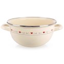 Miska emaliowana z uchwytami kremowa TONCA 33 cm, 5 l