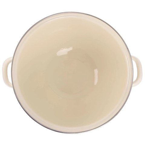 Miska emaliowana z uchwytami kremowa TONCA 33 cm, 5 l
