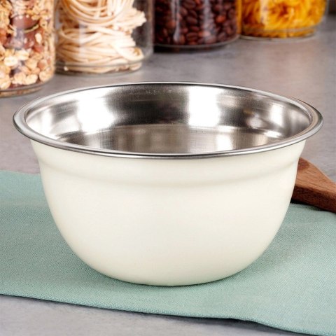 Miska Kuchenne Stalowa Biała 14,5 cm 700 ml do Zmywarki VILDE