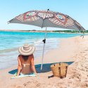 Parasol Plażowy Regulowany 180 cm VILDE Składany z Torbą UPF 50+