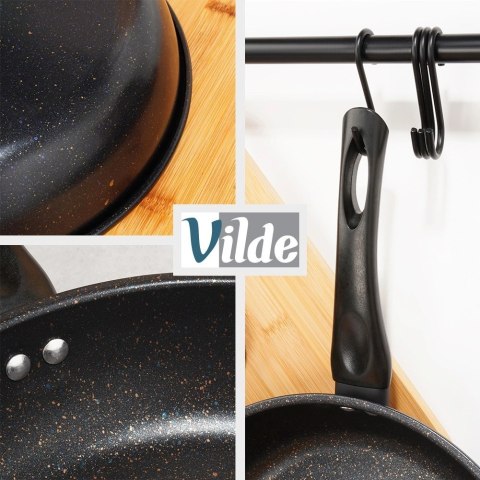 Patelnia Granitowa Głęboka 3 l 28 cm VILDE Basic Line Nieprzywierająca