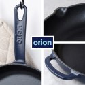 Patelnia Żeliwna Emaliowana 24 cm ORION Litina do Indukcji i Piekarnika