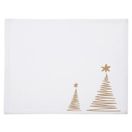 Podkładka na Stół Bawełniana Świąteczna 33,5 x 26 cm ORION Choinka Złota