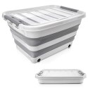 Pojemnik do Przechowywania na Kółkach Składany Klips Pokrywka ORION 30 l