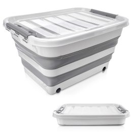 Pojemnik do Przechowywania na Kółkach Składany Klips Pokrywka ORION 30 l