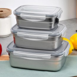 Pojemnik na Jedzenie Stalowy z Pokrywką Uszczelką EXCELLENT HOUSEWARE 700ml
