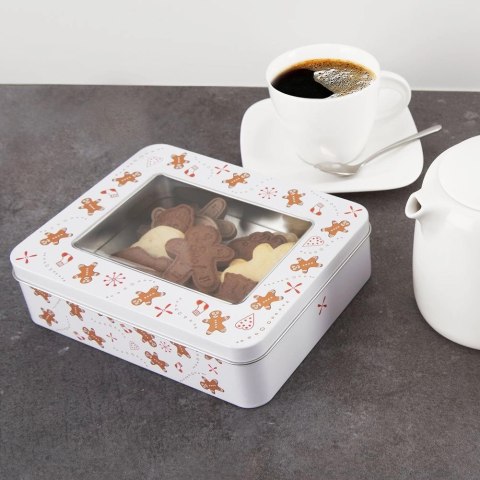 Puszka Pojemnik na Ciastka Świąteczne 18 x 14,5 x 5 cm ORION Pierniczek