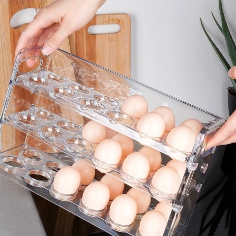 Pojemnik na Jajka Organizer Trzypoziomowy 36 szt. VILDE 32 x 10 x 20,5 cm