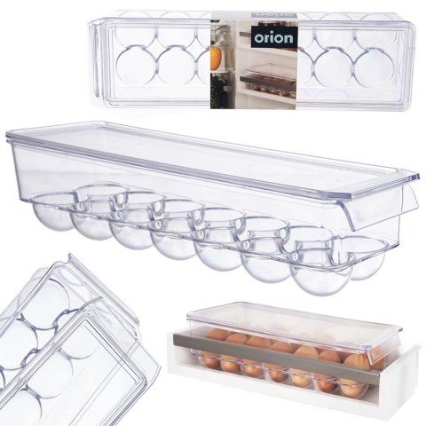 Pojemnik na Jajka z Pokrywką Przezroczysty 14 szt. ORION 36 x 10,5 x 8,5 cm