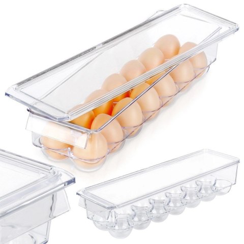 Pojemnik na Jajka z Pokrywką Przezroczysty 14 szt. EH 36 x 10,5 x 8,5 cm