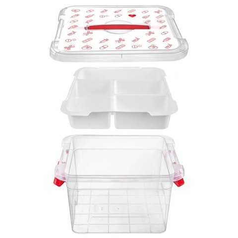 Pojemnik na Leki Apteczka Domowa 8 L z Organizerem 26 x 24,5 x 15,5 cm