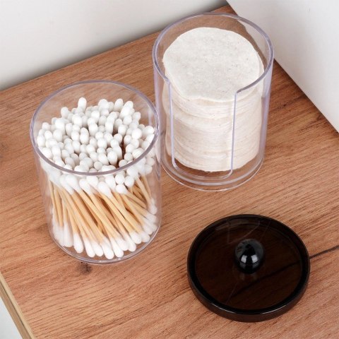 Pojemnik na Patyczki Płatki 2-Poziomowy 7 x 19,5 cm VILDE z Podajnikiem