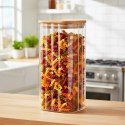Pojemnik na produkty sypkie szklany z pokrywką i uszczelką 1,6 l