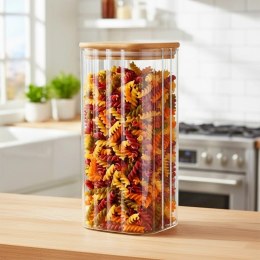 Pojemnik na produkty sypkie szklany z pokrywką i uszczelką 1,6 l