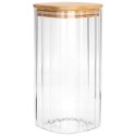 Pojemnik na produkty sypkie szklany z pokrywką i uszczelką 1,6 l