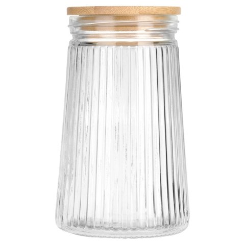 Pojemnik na produkty sypkie szklany z pokrywką i uszczelką 1 l