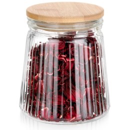 Pojemnik na produkty sypkie szklany z pokrywką i uszczelką 700 ml