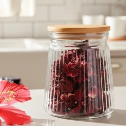 Pojemnik na produkty sypkie szklany z pokrywką i uszczelką 700 ml
