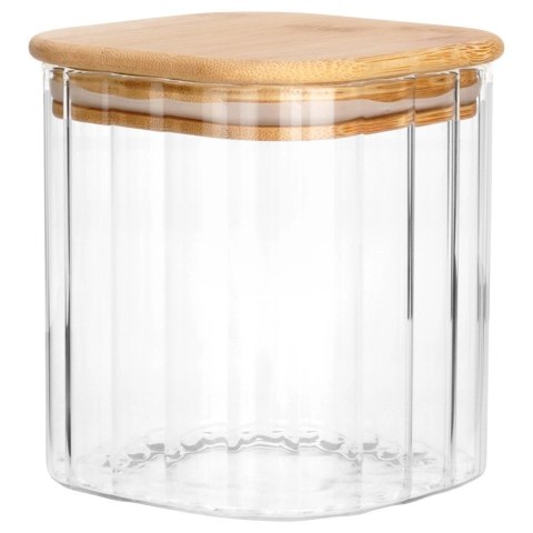 Pojemnik na produkty sypkie szklany z pokrywką i uszczelką 750 ml