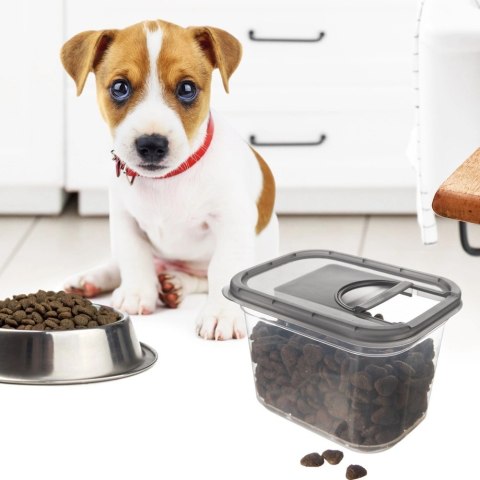 Pojemnik na Kapsułki Karmę Sypkie 1,3 L ORION z Dozownikiem 16,5 x 11,5 cm