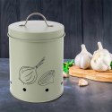 Pojemnik Metalowy na Czosnek 1,4 L ORION z Wentylacją 18,5 x 11,5 cm