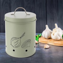 Pojemnik Metalowy na Czosnek 1,4 L ORION z Wentylacją 18,5 x 11,5 cm