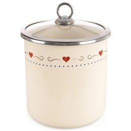 Pojemnik Emaliowany TONCA 1,4 L ORION Szklana Pokrywka 17 x 13 cm