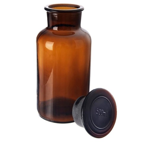 Butelka Szklana Retro 500 ml ORION Brązowa z Korkiem 18 x 8 cm