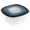 Zestaw 6 Pojemników na Żywność Szczelny Tworzywo EXCELLENT HOUSEWARE