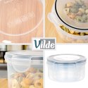 Zestaw 4 Pojemników Lunchbox Okrągły Szczelny VILDE Mikrofala Zmywarka